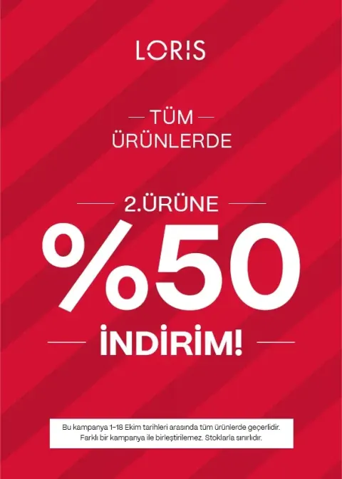 Tüm Ürünlerde 2. Üründe %50 İndirim