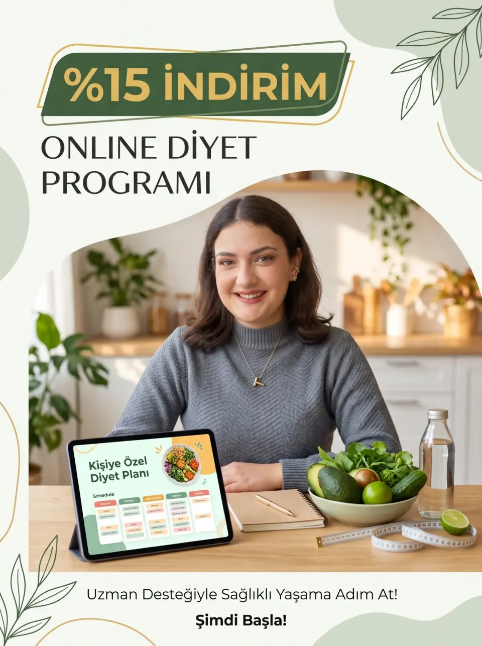 3 Aylık Online Diyet Aboneliklerinde %15 İndirim